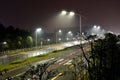 The energy saving streetlights made by LED Royalty Free Stock Photo